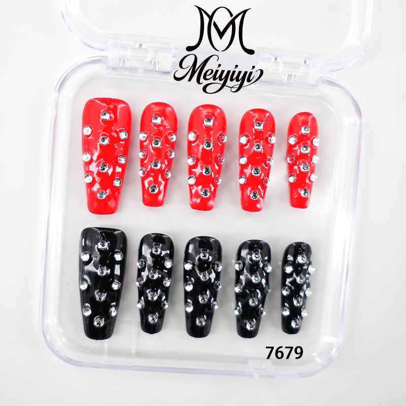 7679-MYY's designer original high-end design customized luxury hand-painted wearable nail art
