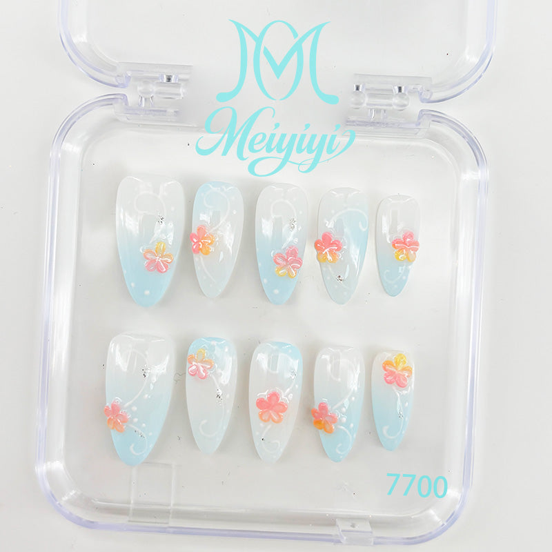 7700-MYY's designer original high-end design customized luxury hand-painted wearable nail art