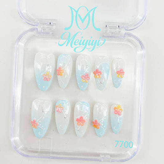 7700-MYY's designer original high-end design customized luxury hand-painted wearable nail art