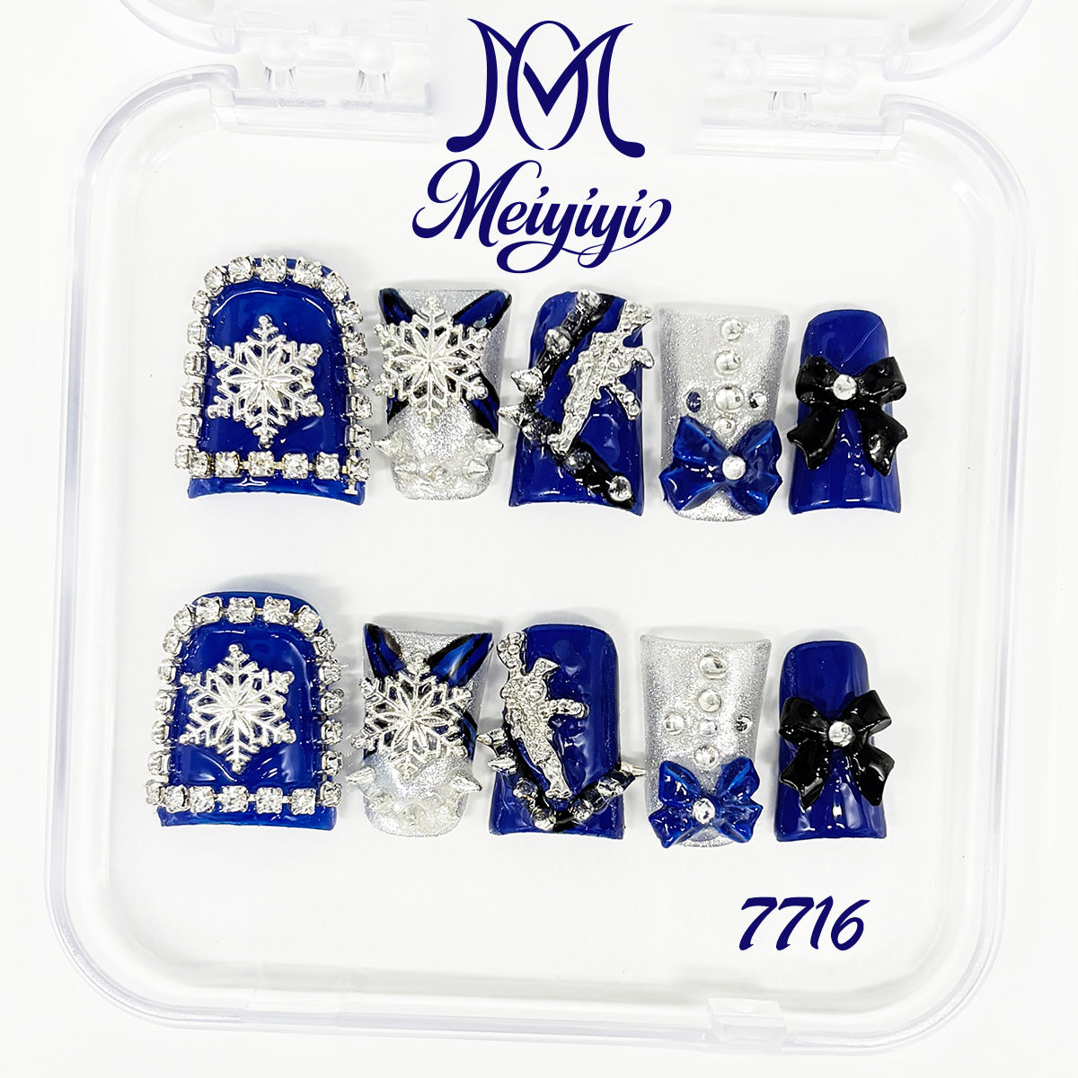 7716-MYY's designer original high-end design customized luxury hand-painted wearable nail art