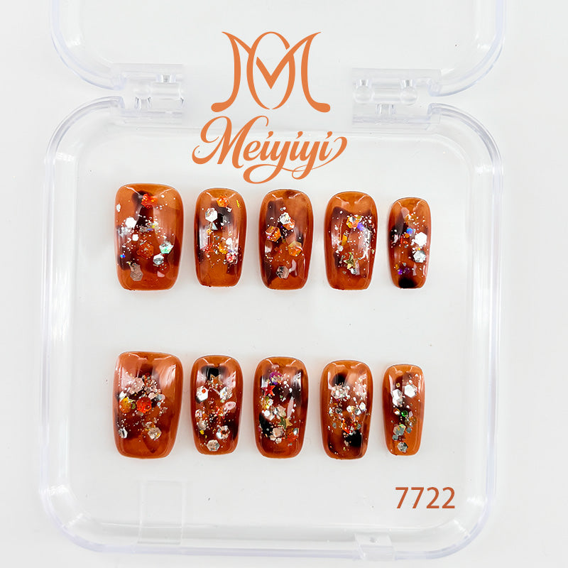 7722-MYY's designer original high-end design customized luxury hand-painted wearable nail art