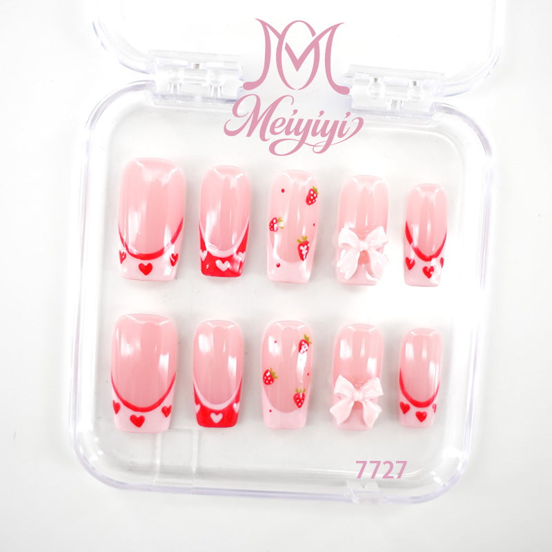 7727-MYY's designer original high-end design customized luxury hand-painted wearable nail art