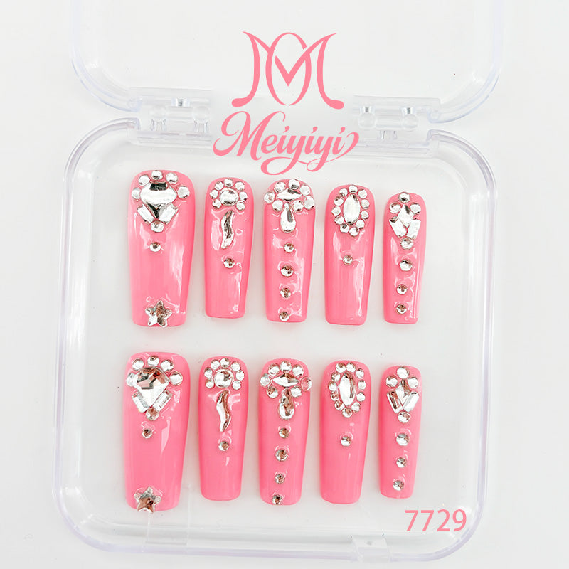 7729-MYY's designer original high-end design customized luxury hand-painted wearable nail art