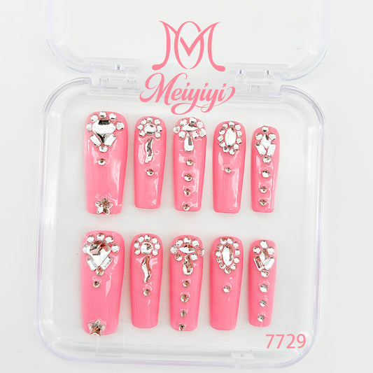7729-MYY's designer original high-end design customized luxury hand-painted wearable nail art