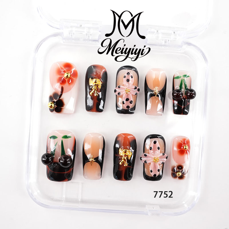 7752-MYY's designer original high-end design customized luxury hand-painted wearable nail art