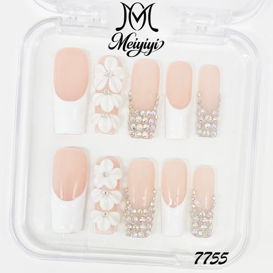 7755-MYY's designer original high-end design customized luxury hand-painted wearable nail art