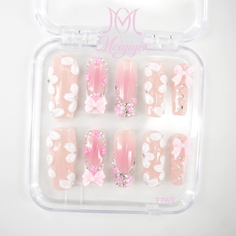 7769-MYY's designer original high-end design customized luxury hand-painted wearable nail art