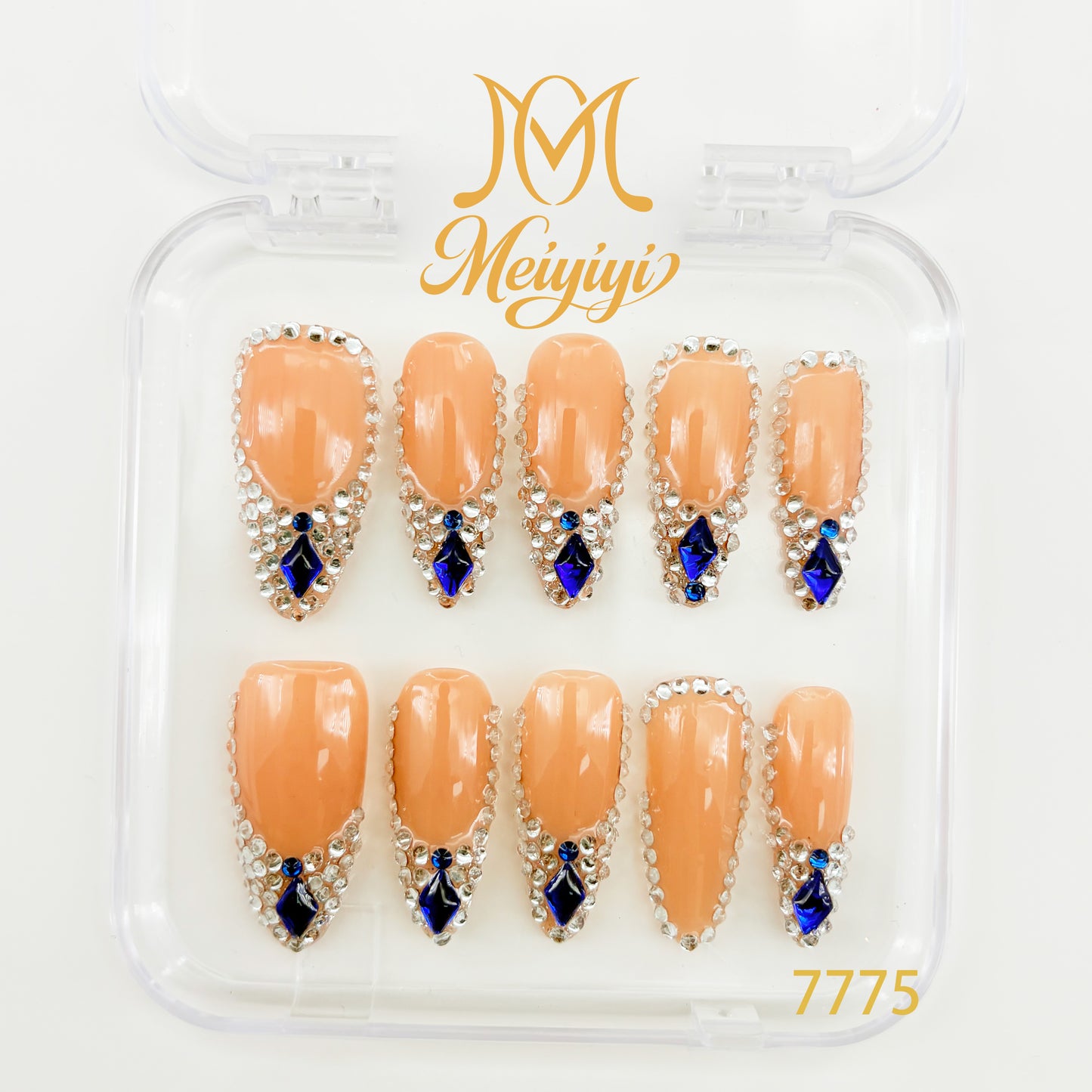 7775-MYY's designer original high-end design customized luxury hand-painted wearable nail art