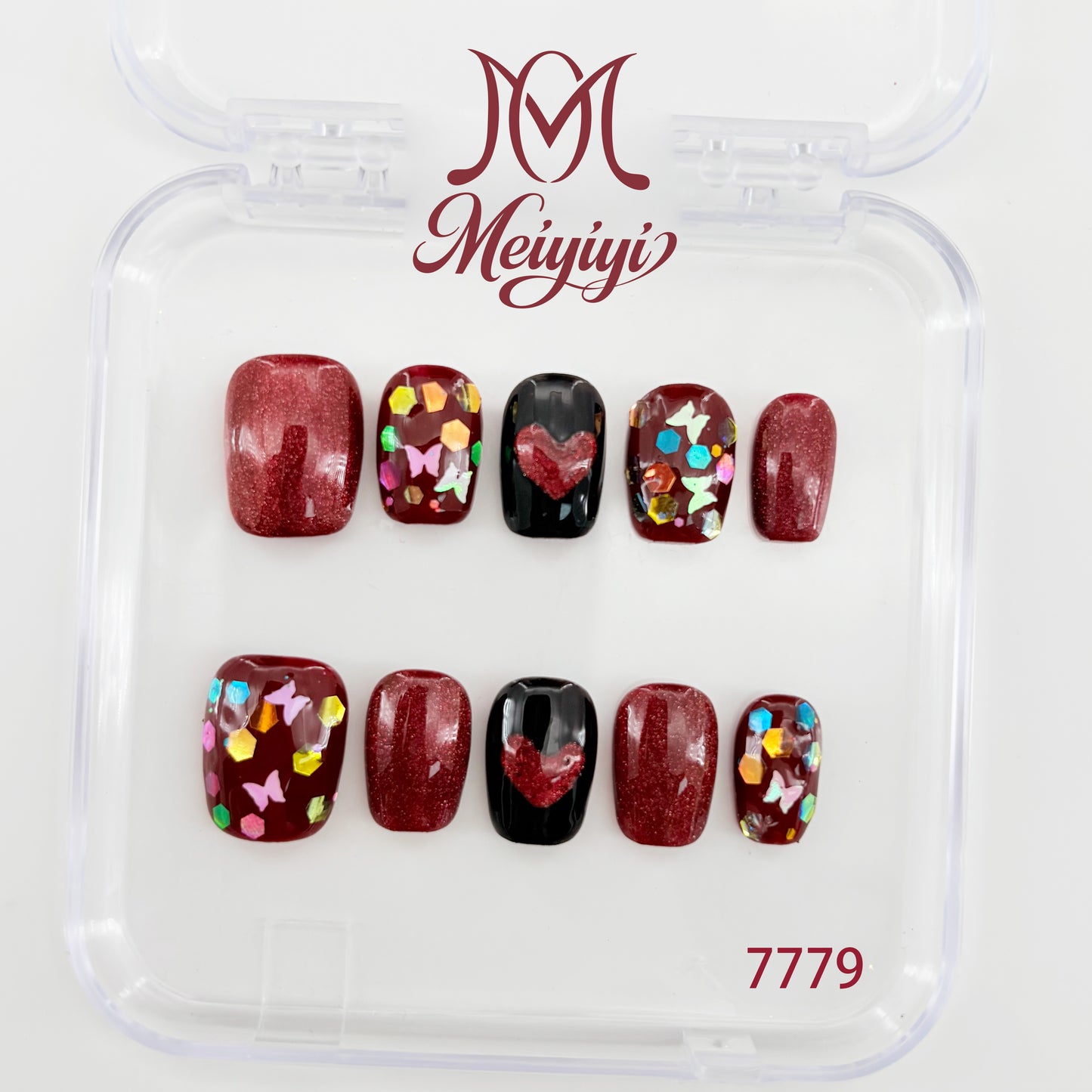 7779-MYY's designer original high-end design customized luxury hand-painted wearable nail art