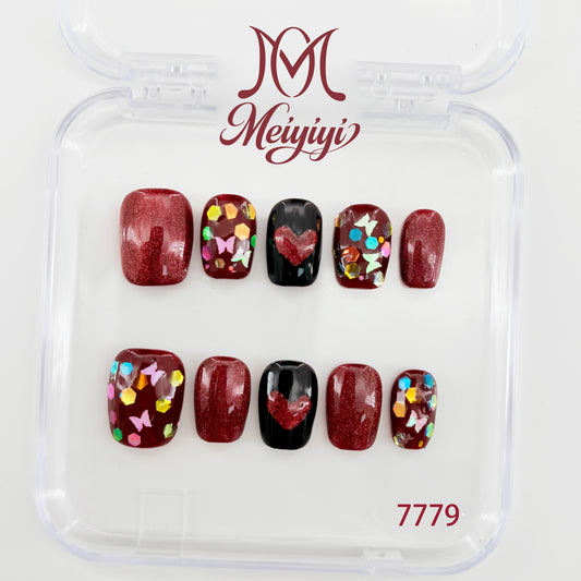 7779-MYY's designer original high-end design customized luxury hand-painted wearable nail art