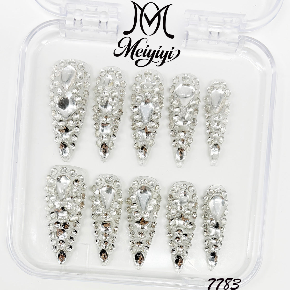7783-MYY's designer original high-end design customized luxury hand-painted wearable nail art