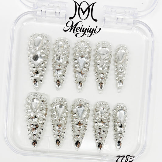 7783-MYY's designer original high-end design customized luxury hand-painted wearable nail art