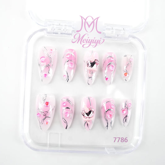 7786-MYY's designer original high-end design customized luxury hand-painted wearable nail art