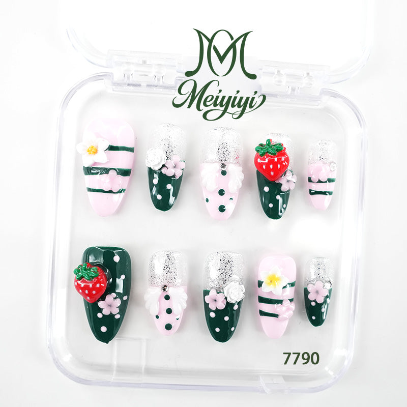 7790-MYY's designer original high-end design customized luxury hand-painted wearable nail art