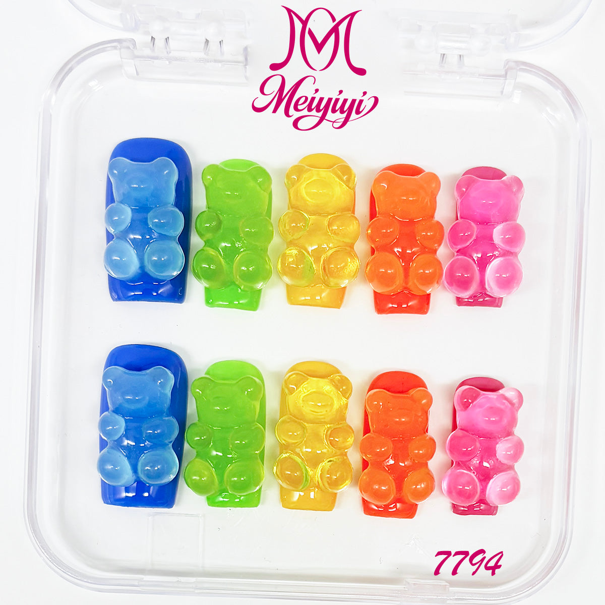 7794-MYY's designer original high-end design customized luxury hand-painted wearable nail art