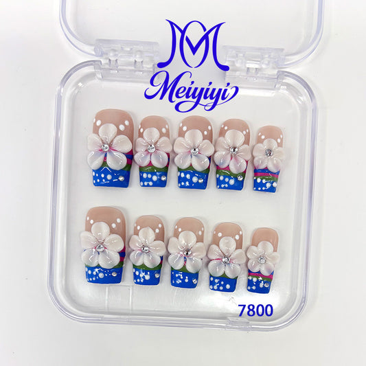 7800-MYY's designer original high-end design customized luxury hand-painted wearable nail art