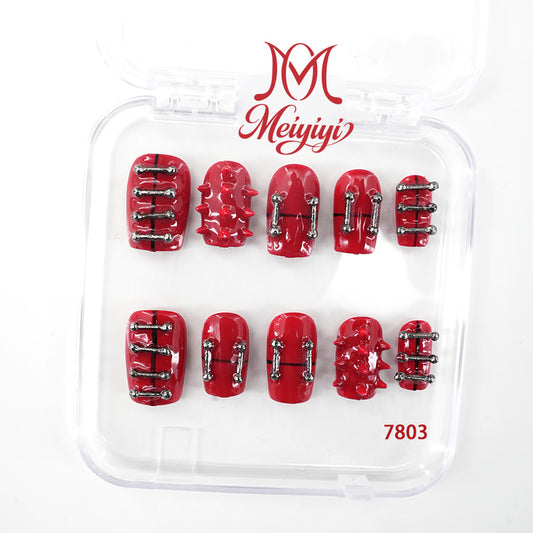 7803-MYY's designer original high-end design customized luxury hand-painted wearable nail art
