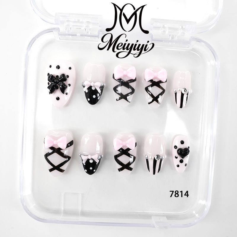 7814-MYY's designer original high-end design customized luxury hand-painted wearable nail art