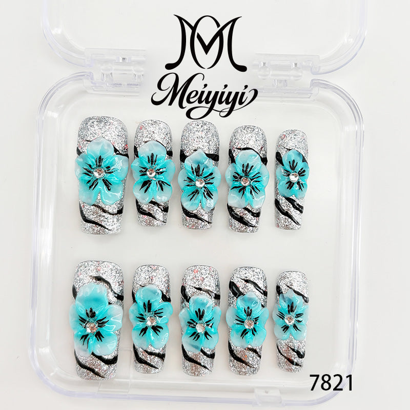 7821-MYY's designer original high-end design customized luxury hand-painted wearable nail art