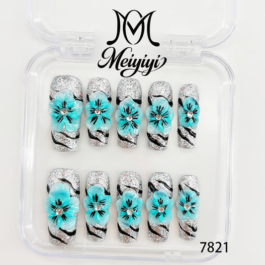 7821-MYY's designer original high-end design customized luxury hand-painted wearable nail art