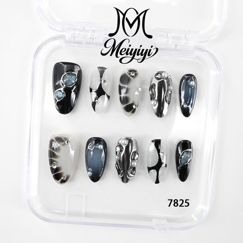 7825-MYY's designer original high-end design customized luxury hand-painted wearable nail art