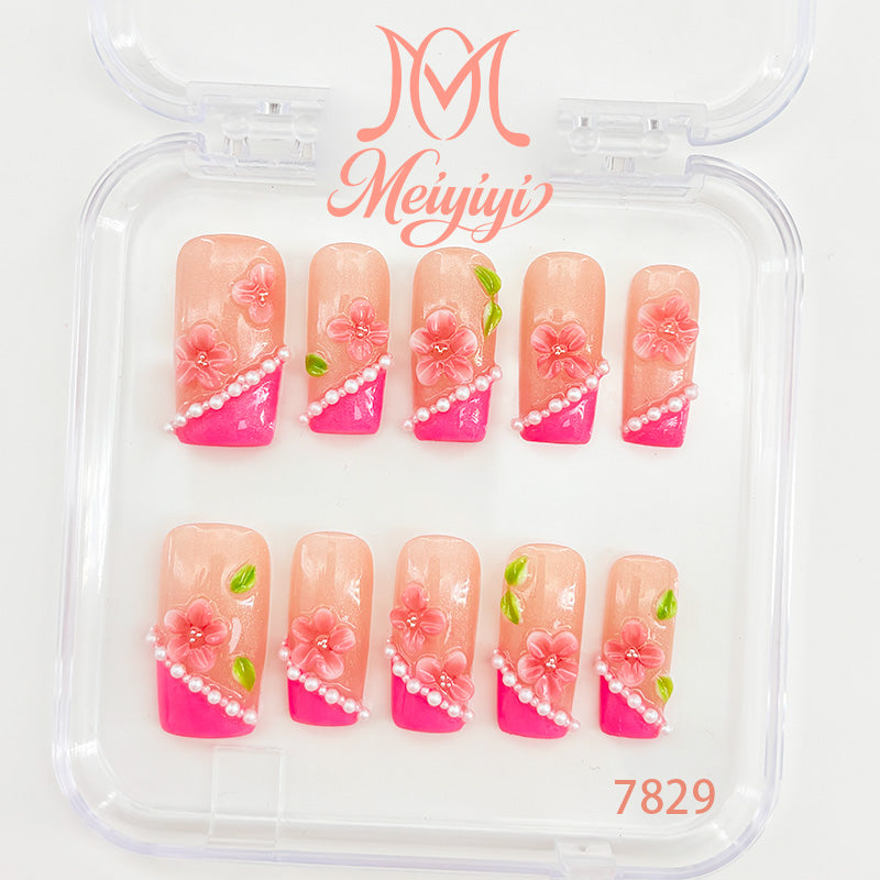 7829-MYY's designer original high-end design customized luxury hand-painted wearable nail art