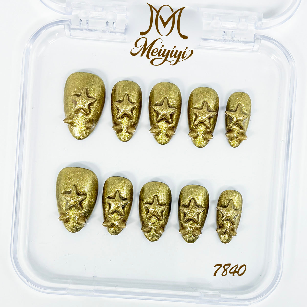 7840-MYY's designer original high-end design customized luxury hand-painted wearable nail art