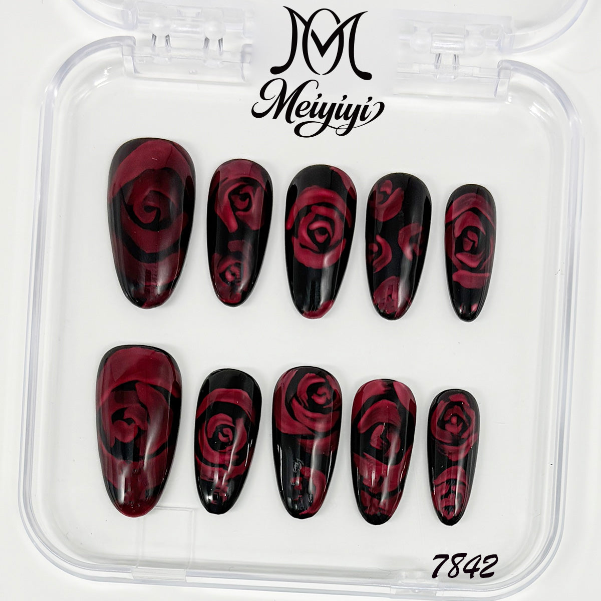 7842-MYY's designer original high-end design customized luxury hand-painted wearable nail art