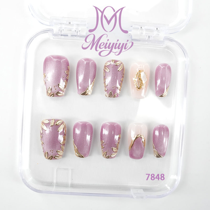 7848-MYY's designer original high-end design customized luxury hand-painted wearable nail art