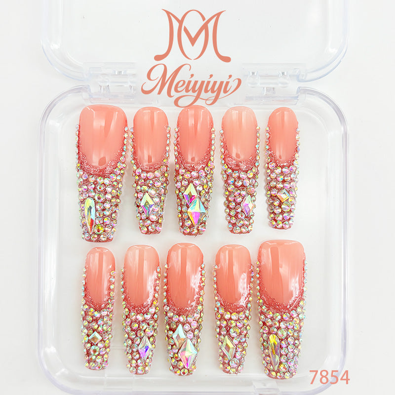 7854-MYY's designer original high-end design customized luxury hand-painted wearable nail art