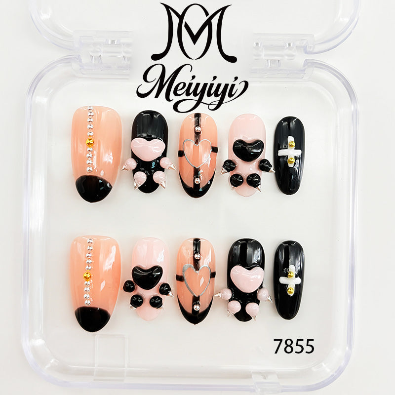 7855-MYY's designer original high-end design customized luxury hand-painted wearable nail art