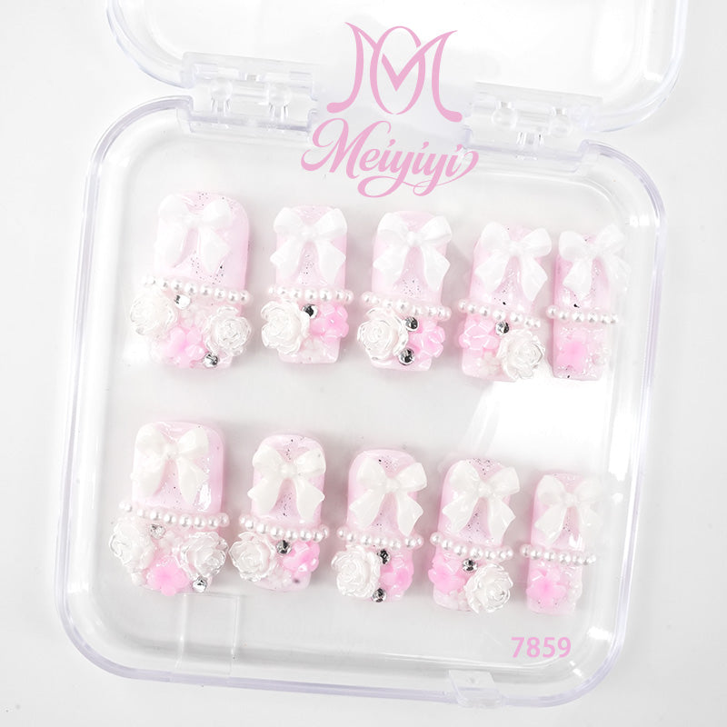 7859-MYY's designer original high-end design customized luxury hand-painted wearable nail art