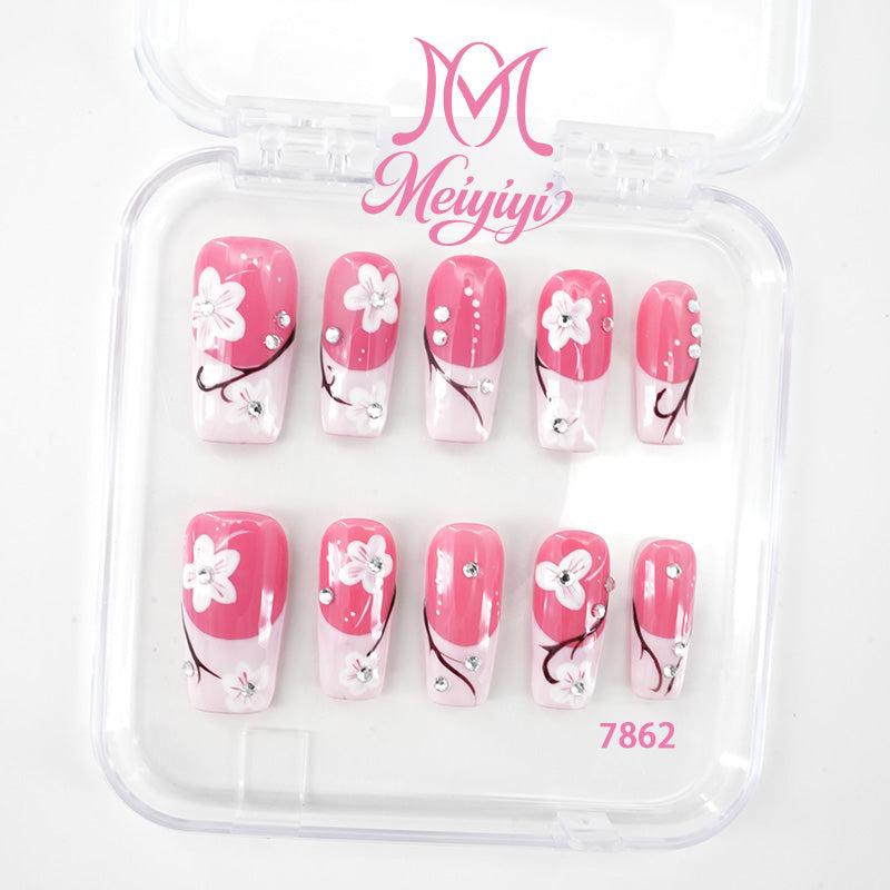 7862-MYY's designer original high-end design customized luxury hand-painted wearable nail art