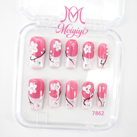 7862-MYY's designer original high-end design customized luxury hand-painted wearable nail art