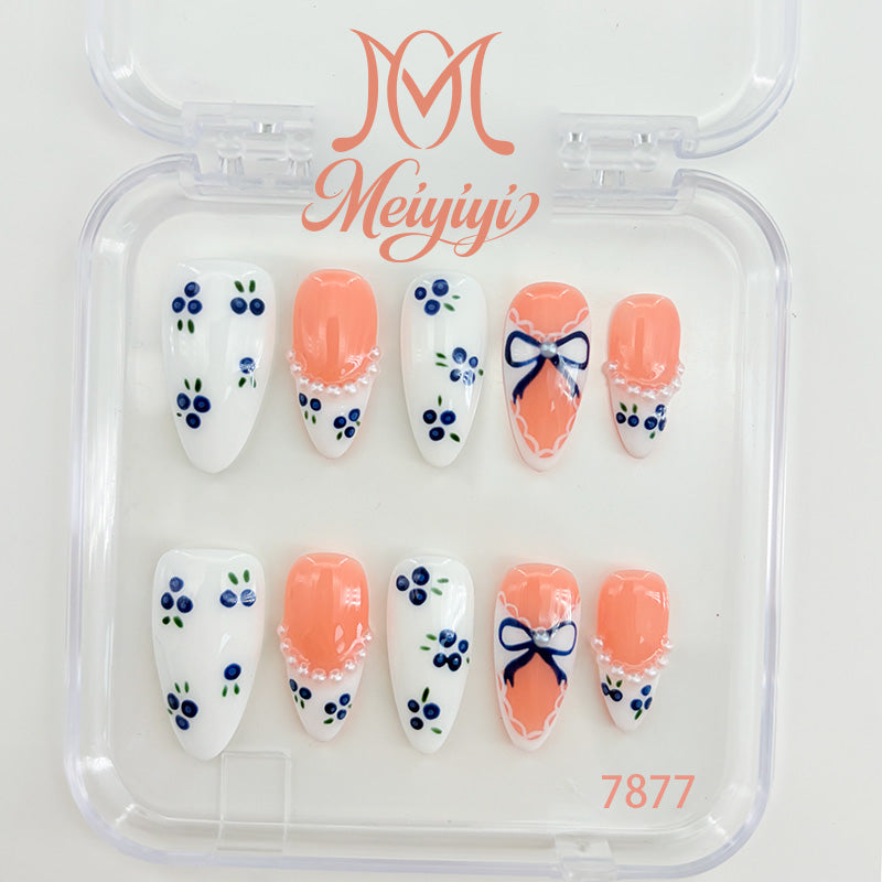 7877-MYY's designer original high-end design customized luxury hand-painted wearable nail art