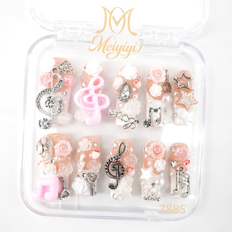 7885-MYY's designer original high-end design customized luxury hand-painted wearable nail art