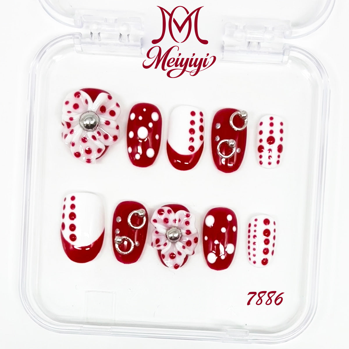 7886-MYY's designer original high-end design customized luxury hand-painted wearable nail art