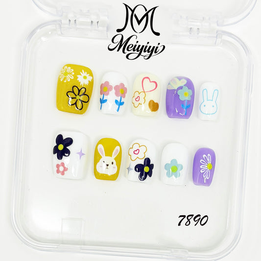 7890-MYY's designer original high-end design customized luxury hand-painted wearable nail art