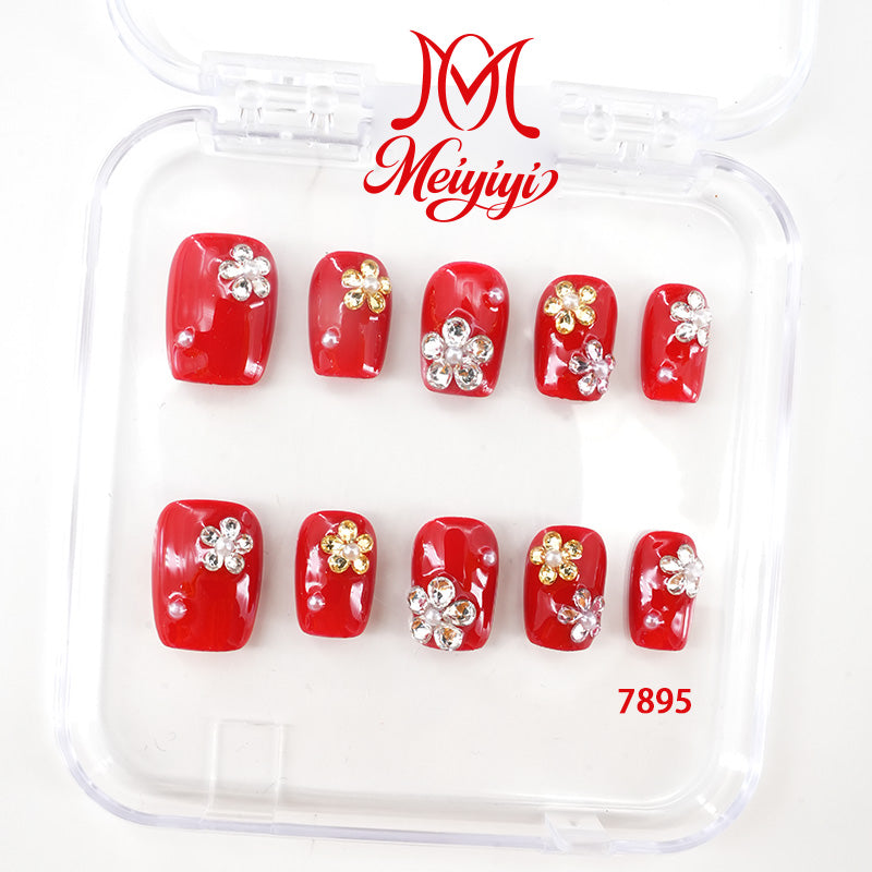 7895-MYY's designer original high-end design customized luxury hand-painted wearable nail art
