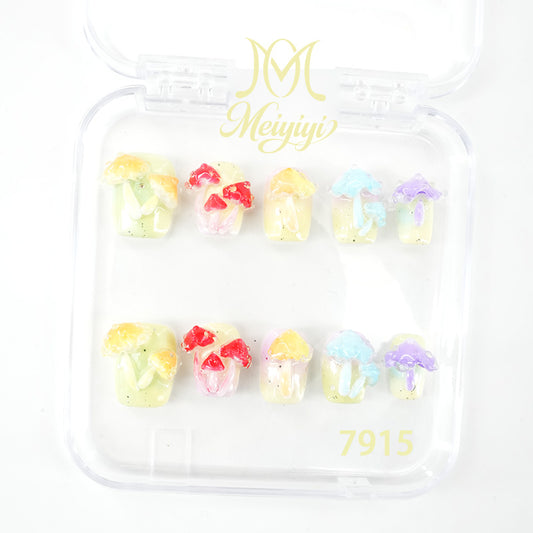 7915-MYY's designer original high-end design customized luxury hand-painted wearable nail art
