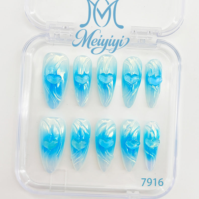7916-MYY's designer original high-end design customized luxury hand-painted wearable nail art