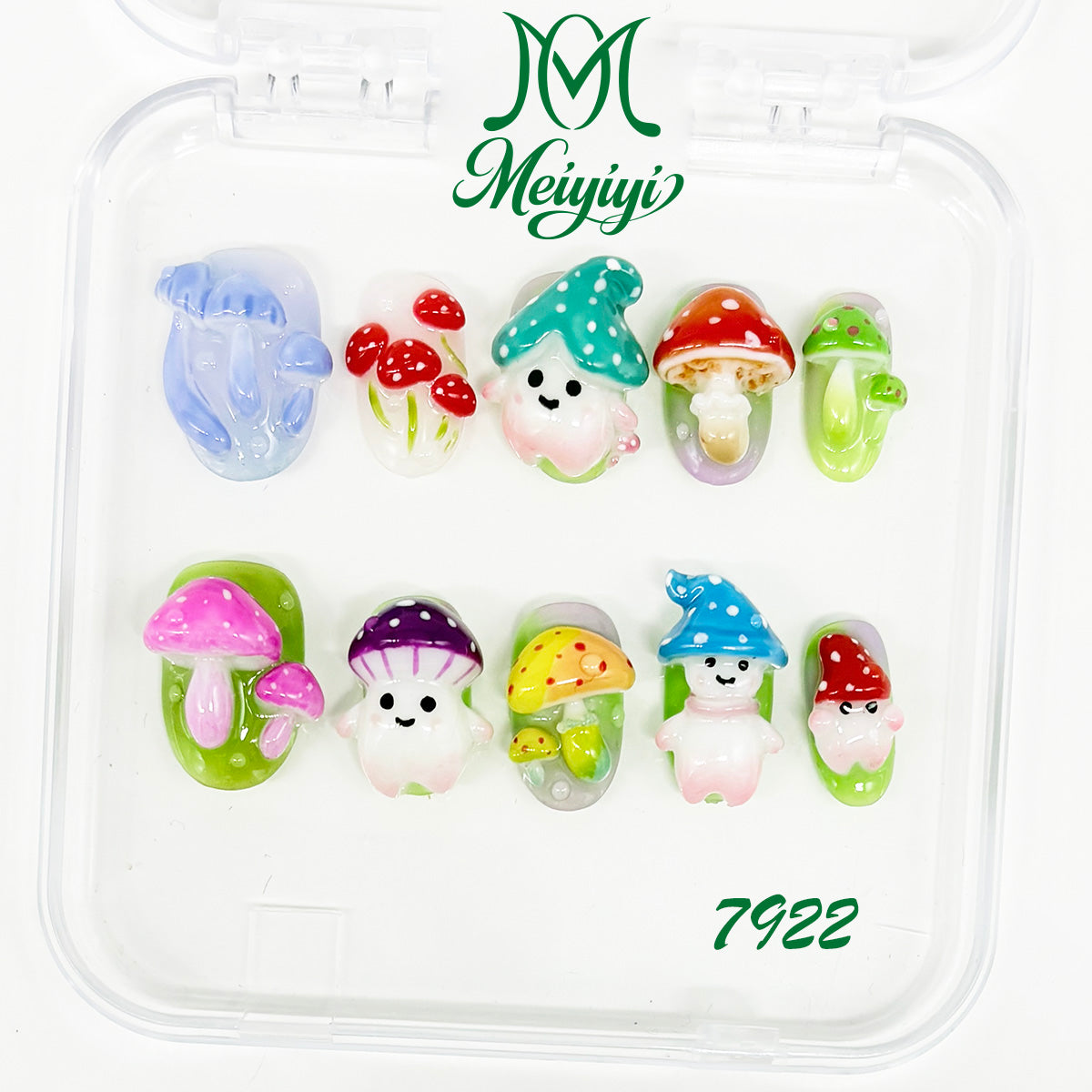 7922-MYY's designer original high-end design customized luxury hand-painted wearable nail art