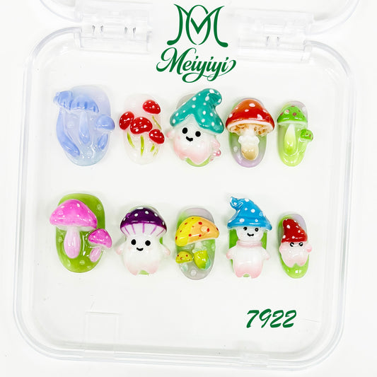 7922-MYY's designer original high-end design customized luxury hand-painted wearable nail art