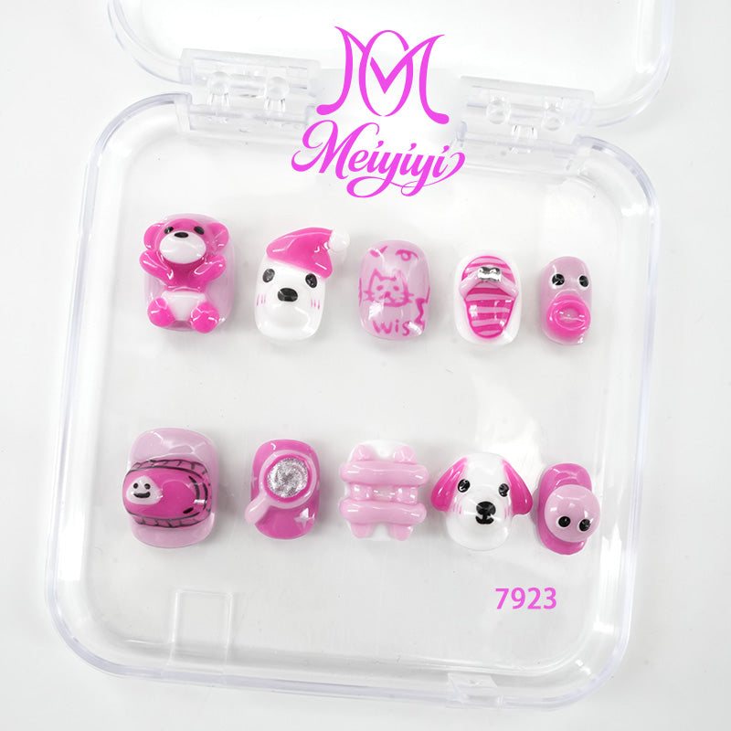 7923-MYY's designer original high-end design customized luxury hand-painted wearable nail art