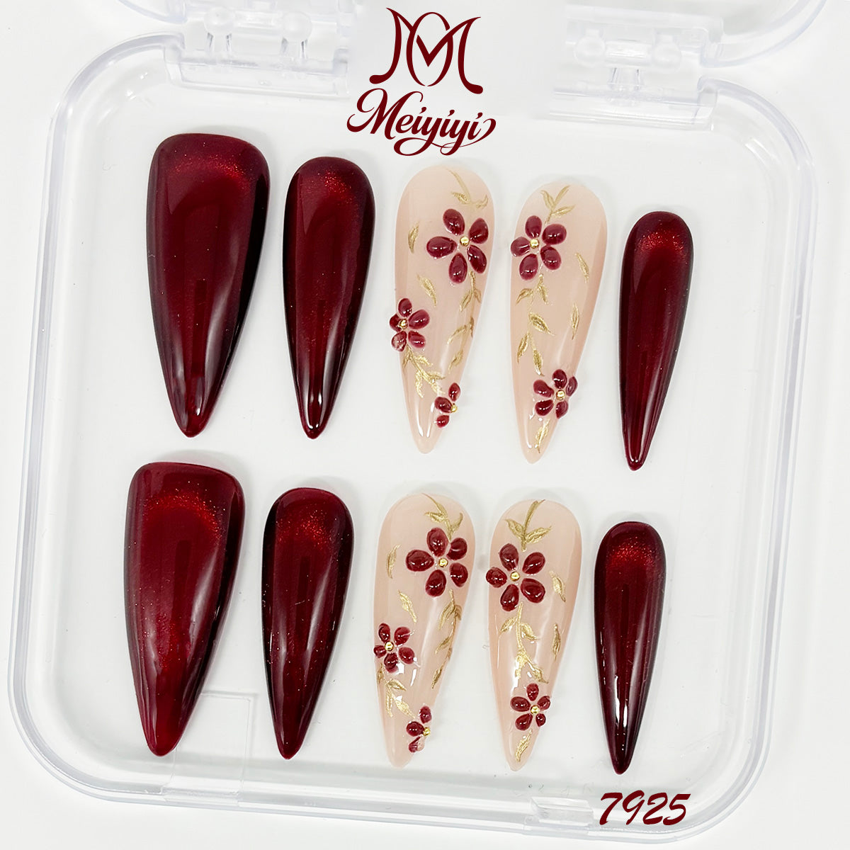 7925-MYY's designer original high-end design customized luxury hand-painted wearable nail art