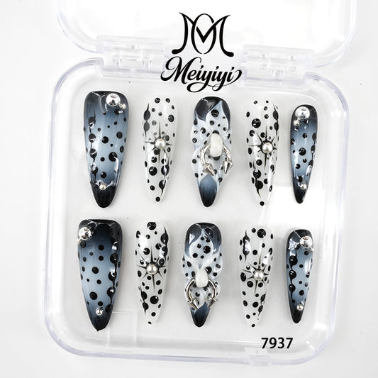 7937-MYY's designer original high-end design customized luxury hand-painted wearable nail art