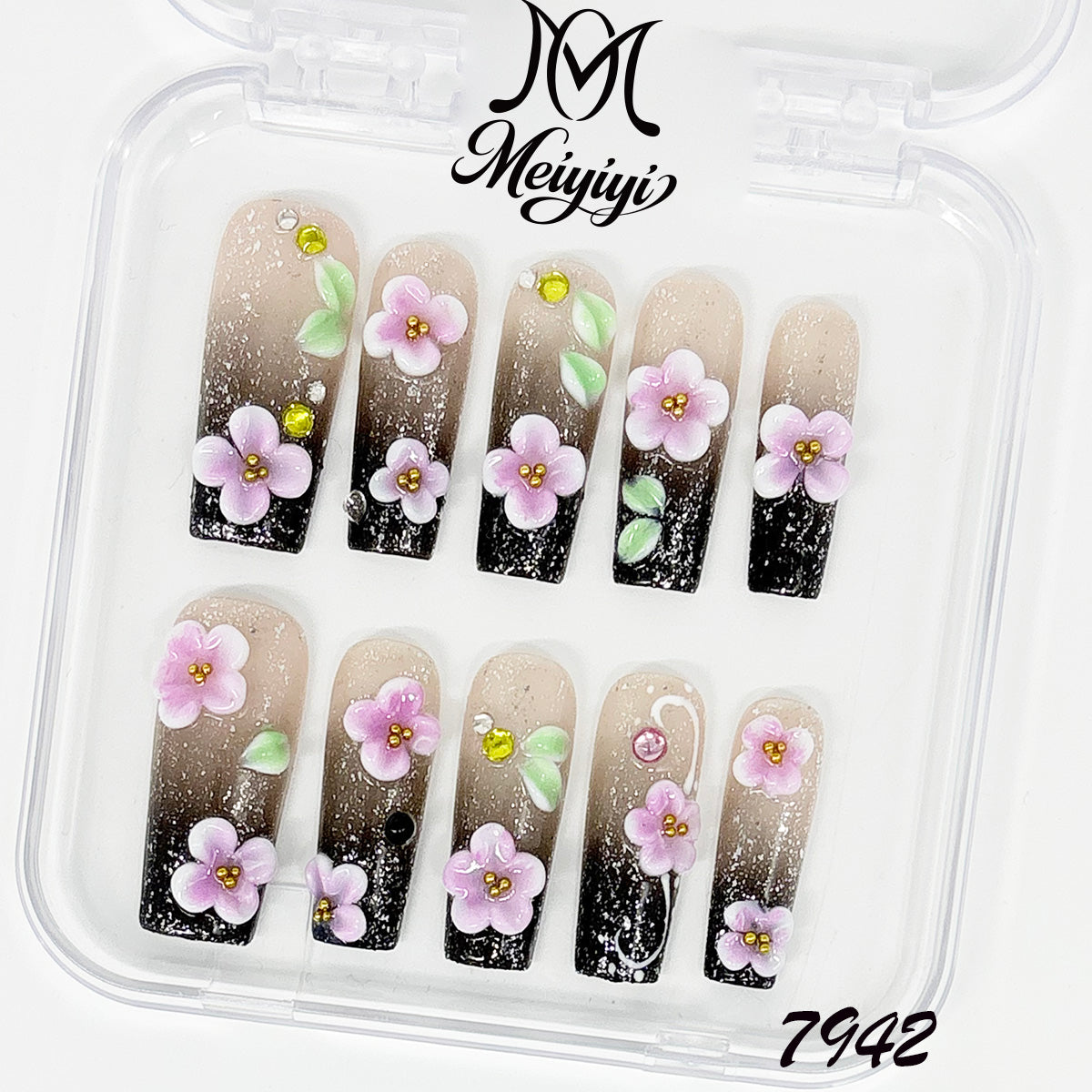 7942-MYY's designer original high-end design customized luxury hand-painted wearable nail art