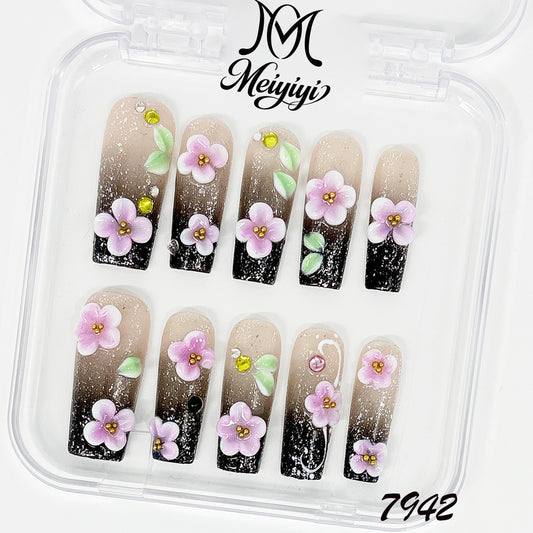 7942-MYY's designer original high-end design customized luxury hand-painted wearable nail art