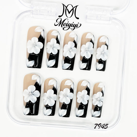 7945-MYY's designer original high-end design customized luxury hand-painted wearable nail art