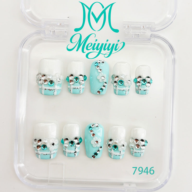 7946-MYY's designer original high-end design customized luxury hand-painted wearable nail art